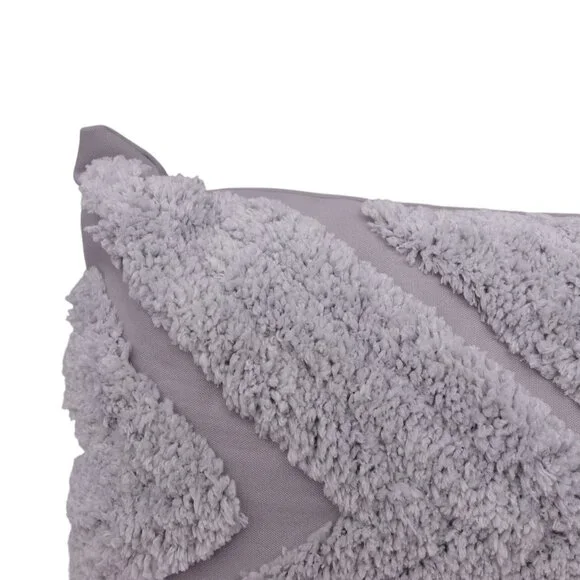 NWOT Home Reflection Tufted Decorative 12" x 24" Pillow Gray Decor Cozy Modern - Picture 3 of 11